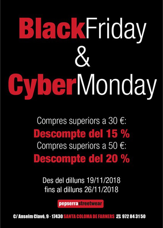 Il Black Friday arriva a Pep serra street wear