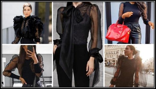 The trend that is taking hold this season: transparent and exaggerated sleeves
