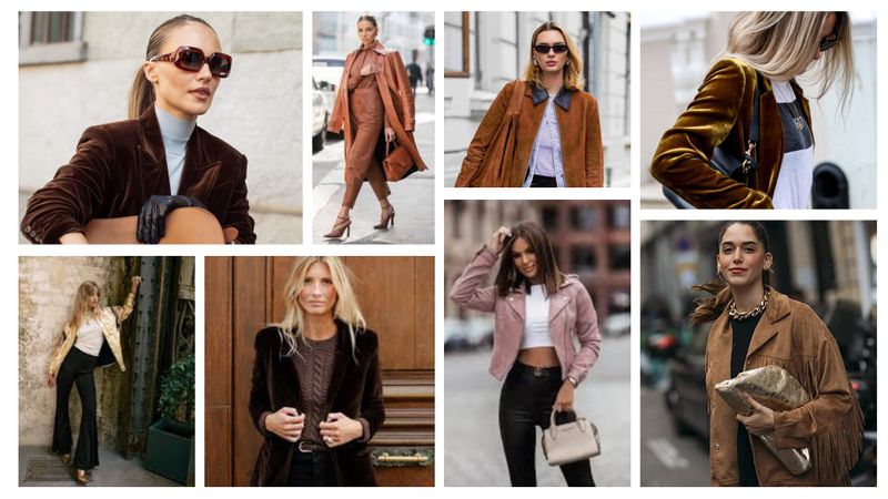 7. Texturas lujosas: terciopelo, cuero, ante (suede)