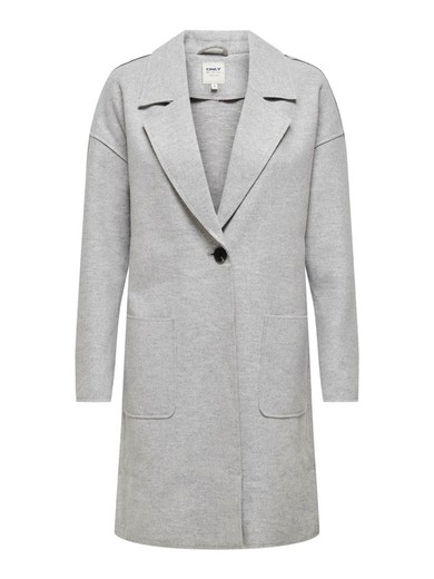 Manteau 3/4 mince avec poches Only Medium Grey