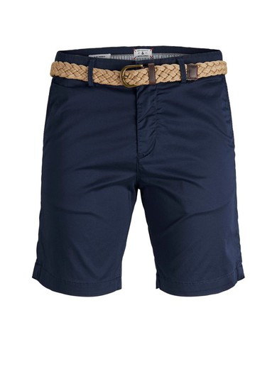 Jack & Jones Navy Blazer Plain Stretch Bermuda Shorts