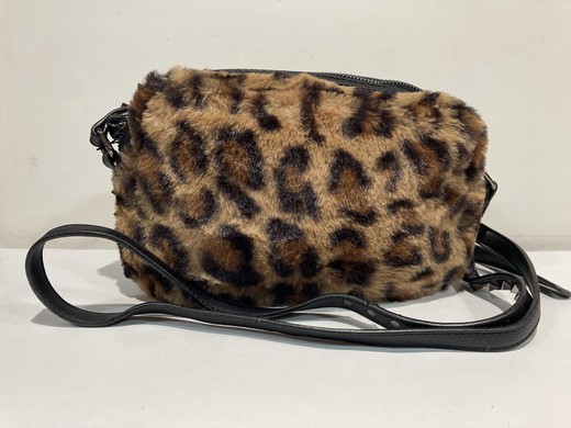 Bolso cruzado leopardo Varis Brown