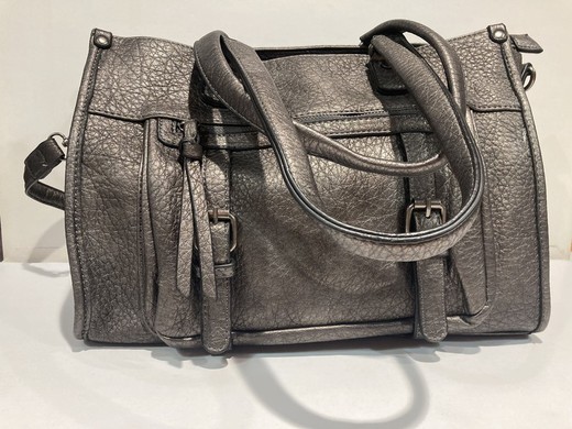 Bolso cruzado metalizado Varis Grey