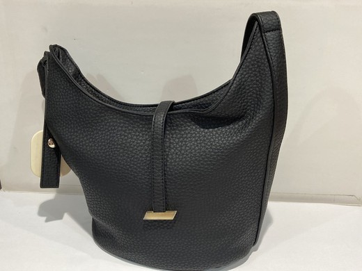 Bolso cruzado monocolor Varis Black