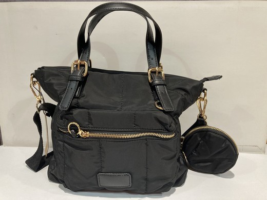 Bolso cruzado monocolor Varis Black