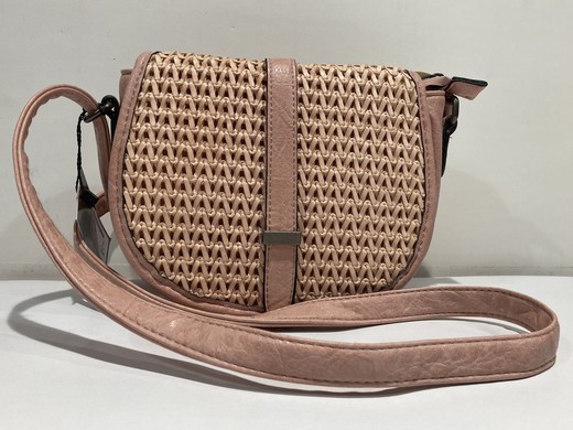 Bolso pequeño cruzado con trenzado Varis Sand