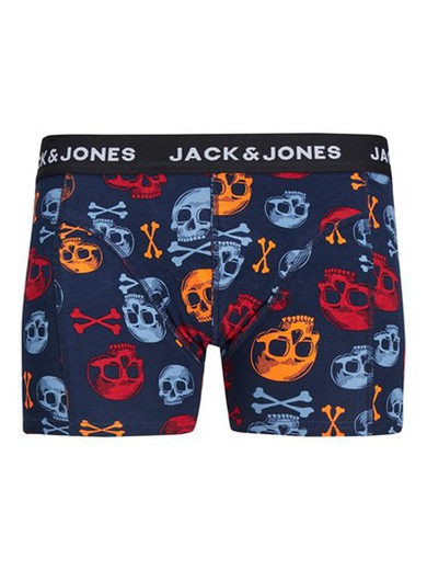 Bóxers elásticos con estampado calaveras Jack & Jones Navy Blazer