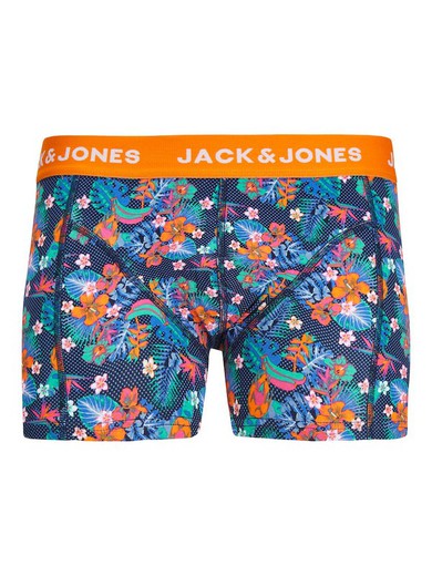 Bóxers elásticos con estampado floral Jack & Jones Coronet Blue