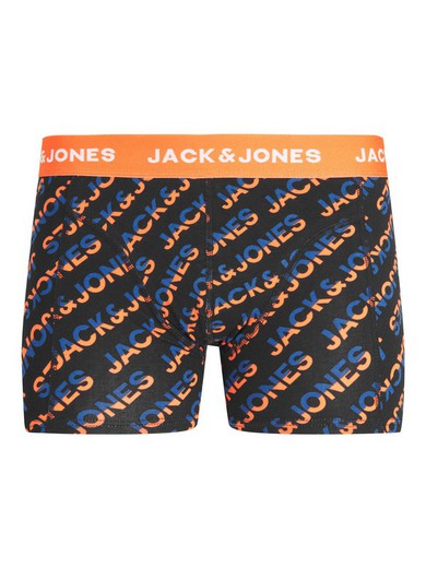 Bóxers elásticos con print branding Jack & Jones Black