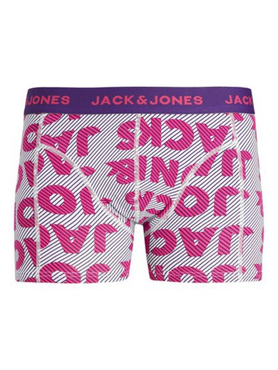 Bóxers elásticos con print branding Jack & Jones Pink