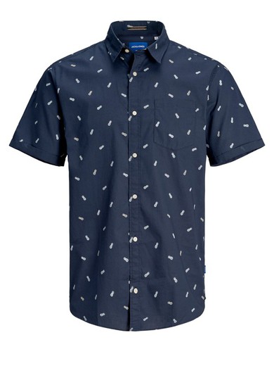 Jack & Jones Blazer Navy Camicia con stampa ananas