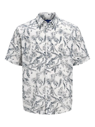 Camisa con estampado tropical Jack & Jones Cloud Dancer