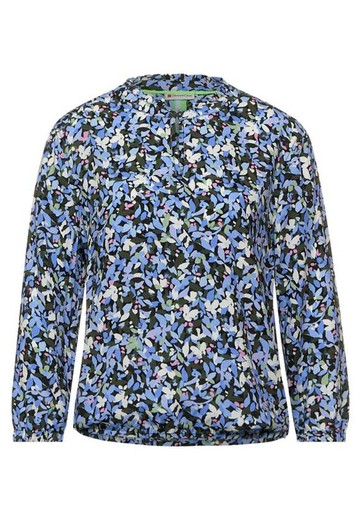 Camisa con manga 3/4 con estampado floral multicolor Street One Dark Navy