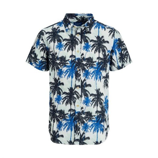 Camisa m/c con estampado palmeras Jack & Jones Nautical Blue