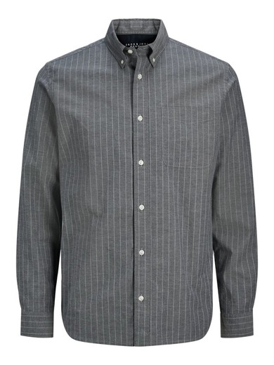 Camisa m/l con rayas monocolor Jack & Jones Dark Navy