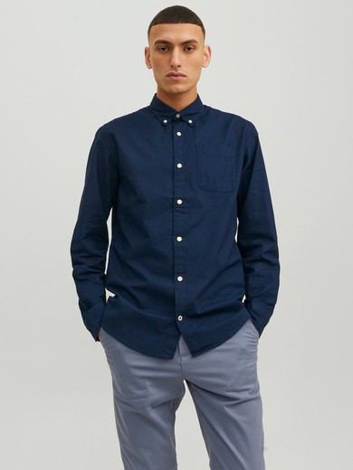 Camisa m/l oxford Jack & Jones Navy