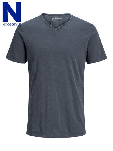 Jack & Jones Navy Blazer Plain Open Neck Basic T-Shirt