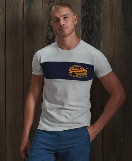 Superdry Xxxx - T-shirt à bande contrastante avec logo