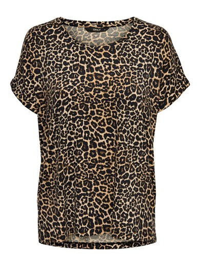 Only Black leopard print T-shirt