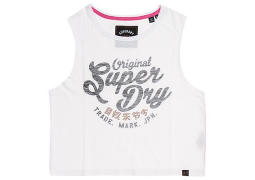 Superdry Optic T-Shirt mit Branding Buchstaben und Nieten
