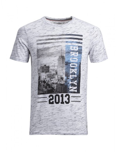 Produkt Weißes T-Shirt mit Stadtdruck