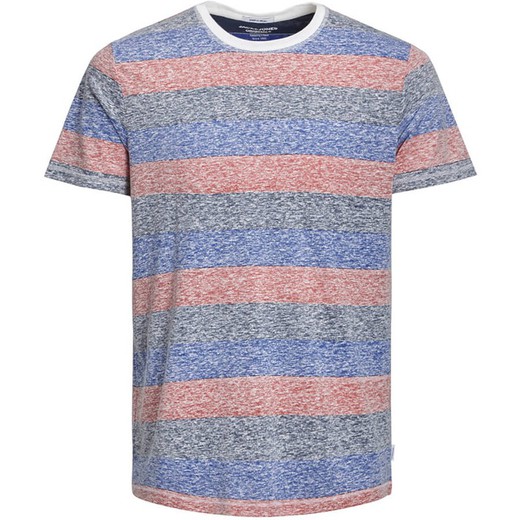 Jack & Jones Fiery Red Crew Neck T-Shirt With Wide Stripes