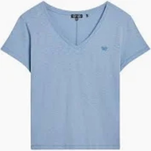 Camiseta m/c básica de cuello pico Superdry Sky Blue