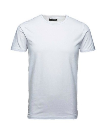 Camiseta m/c lisa elástica Jack & Jones Optical White