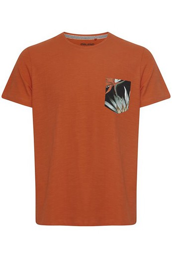 Camiseta m/c con bolsillo estampado Blend Of America Orange