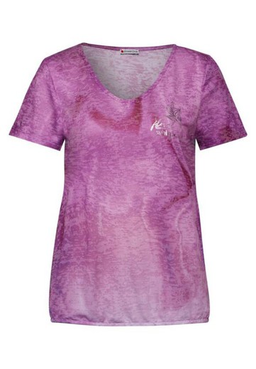 Camiseta m/c con degradado color Street One Pink