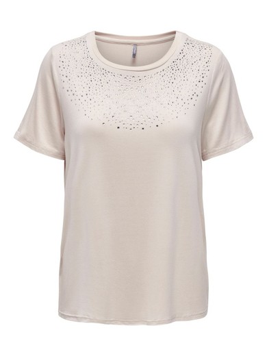 Camiseta m/c con detalles brillantes Only Pumice Stone