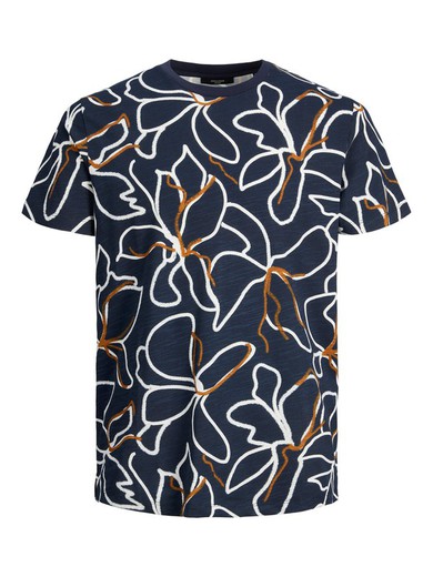 Camiseta m/c con estampado floral bicolor Jack & Jones Night Sky