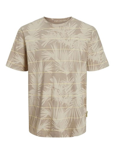 Camiseta m/c con estampado hojas palmera Jack & Jones Crockery