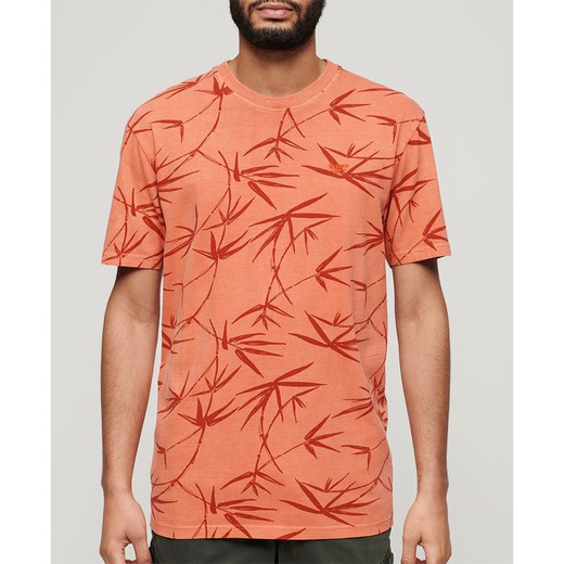 Camiseta m/c con estampado hojas Superdry Sun Orange