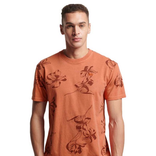 Camiseta m/c con estampado tropical Superdry Sun Orange