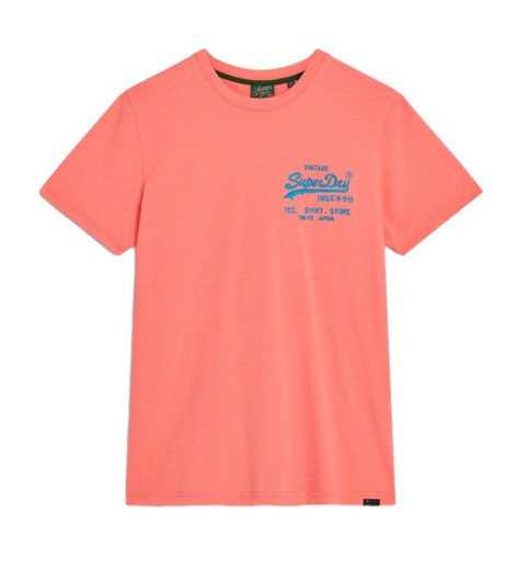 Camiseta m/c con letras branding bordadas Superdry Neon Pop Hibiscus