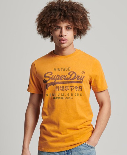 Camiseta m/c con letras branding Superdry Gold