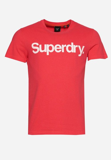 Camiseta m/c con letras branding Superdry Pink