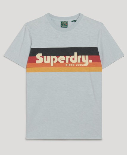 Camiseta m/c con letras branding y efecto delavado Superdry Sea Spray