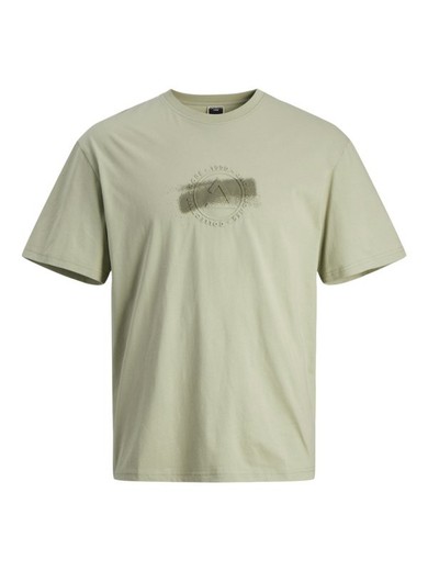 Camiseta m/c con logotipo branding relieve Jack & Jones Desert Sage