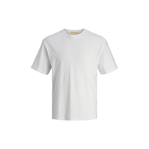 Camiseta m/c con microrayas Jack & Jones Bright White