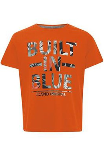 Camiseta m/c con print Branding Blend Of America Orange