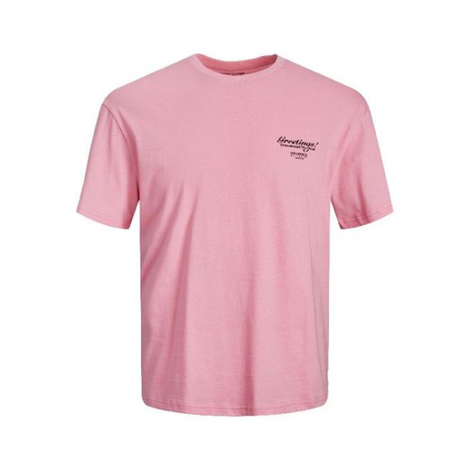 Camiseta m/c con print espalda Jack & Jones Pink