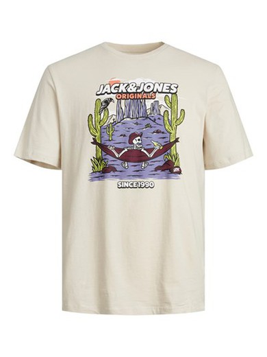 Camiseta m/c con print esqueleto hamaca Jack & Jones Moonbean