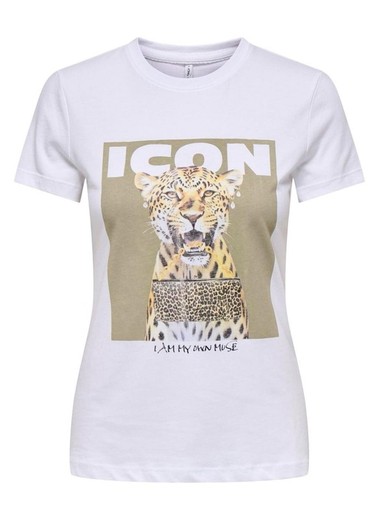 Camiseta m/c con print Icon Only Bright White 1