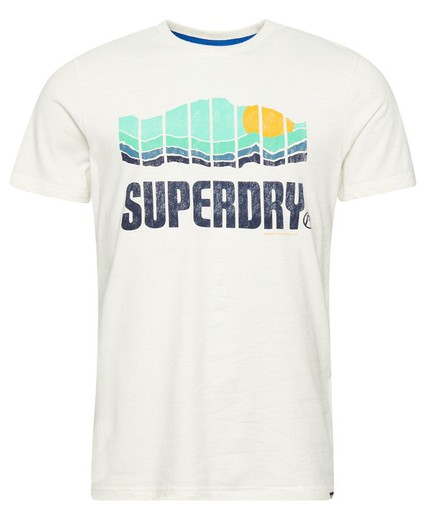 Camiseta m/c con print montañas Superdry Natural