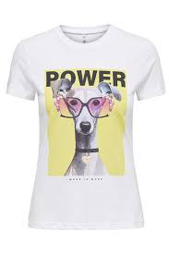 Camiseta m/c con print Power Only Bright White 3