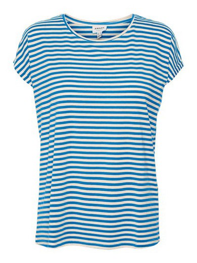 Camiseta m/c con rayas marineras Vero Moda Ibiza Blue