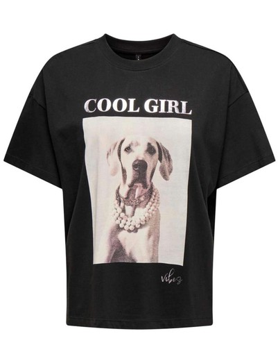 Camiseta m/c "Cool girl" Only Black