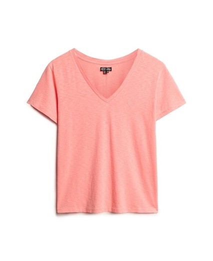 Camiseta m/c de cuello pico Superdry Peach Whip